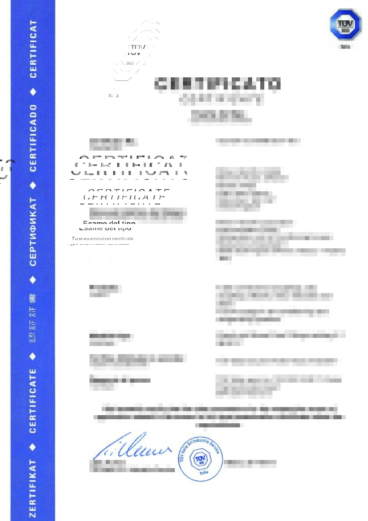 thumbnail of TUV Certificate